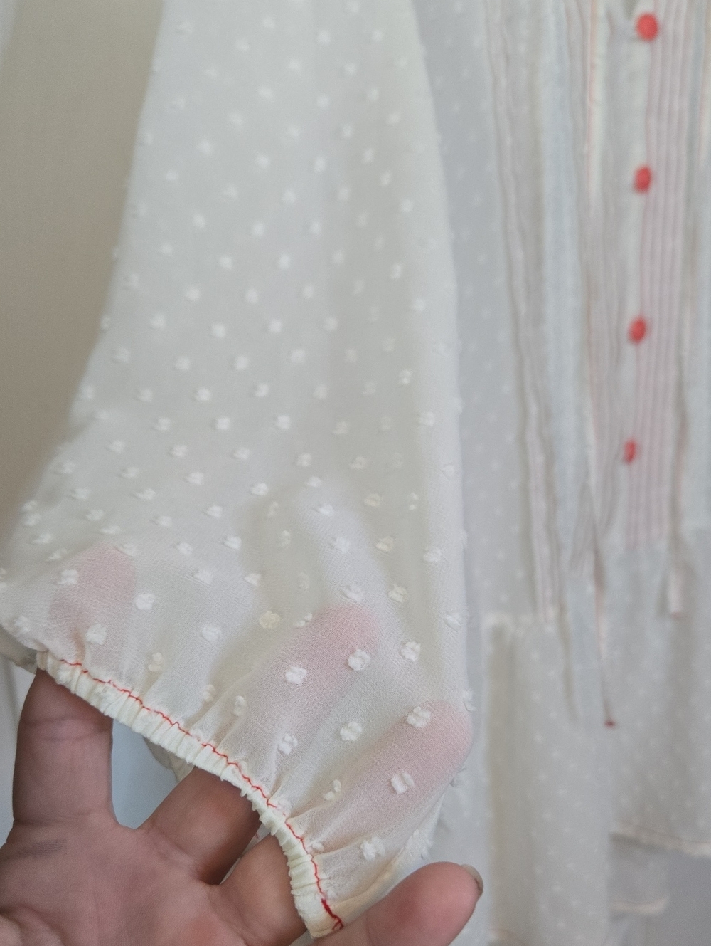 Matilda Jane Cream Swiss Dot Tunic with Pink Accents - Picture 5 of 5